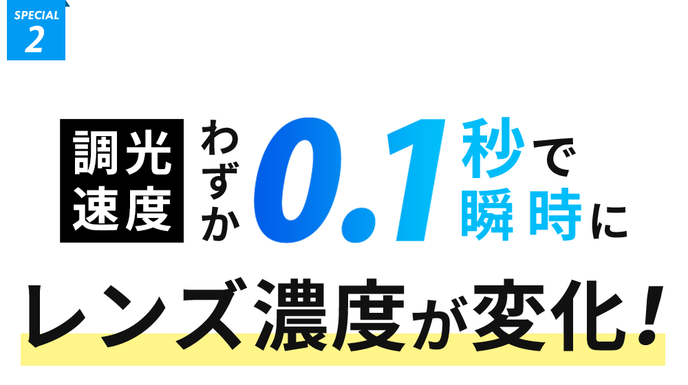 SPECIAL2　驚きの調光速度